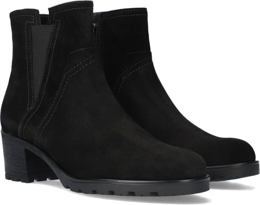 Gabor 804 Enkellaarsjes Enkelboots met rits Dames Zwart