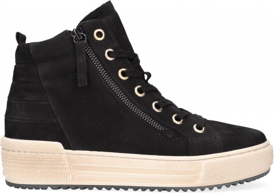 Gabor Zwarte hoge sneakers met dubbele rits en plateauzool Black Dames - Foto 2