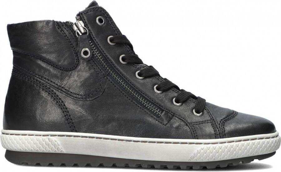 Gabor 754 Hoge sneakers Leren Sneaker Dames Zwart