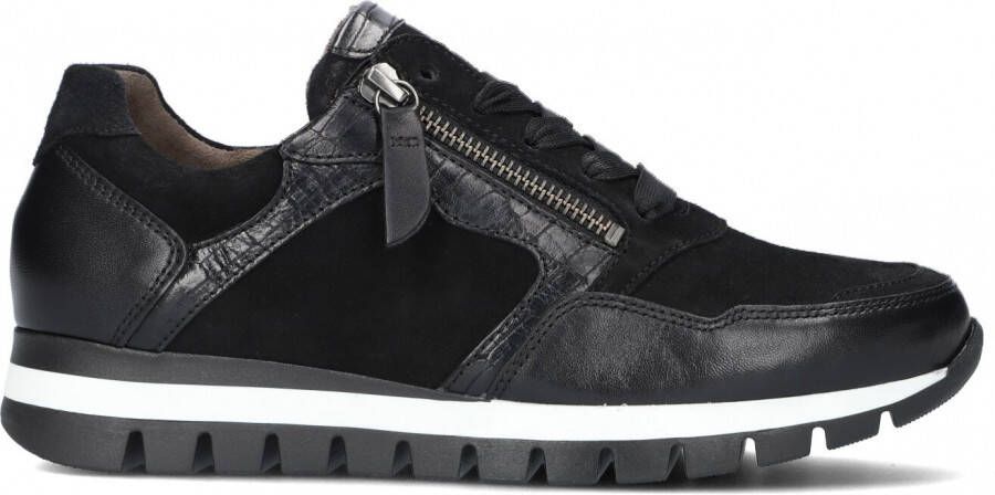 GABOR Lage sneakers Dames 438 Maat: 38 Materiaal: Leer Kleur: Zwart - Foto 2