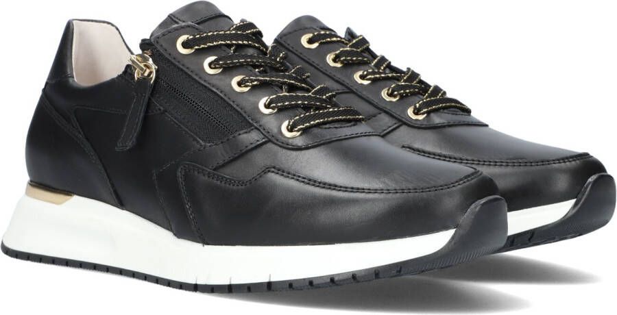 Gabor 448.1 Lage sneakers Leren Sneaker Dames Zwart