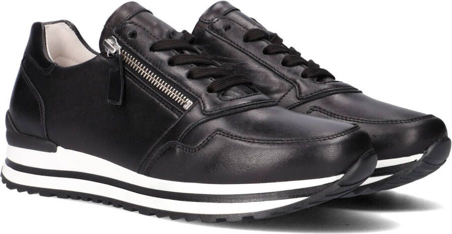 Gabor 528 Lage sneakers Leren Sneaker Dames Zwart