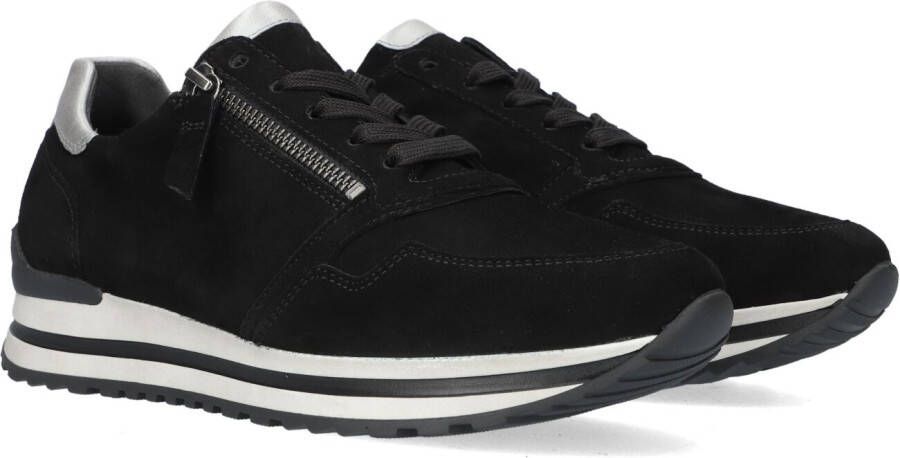 Gabor sneaker art 06.528 87 Zwart Nubuck H leest uitneembaar voetbed veter en rits