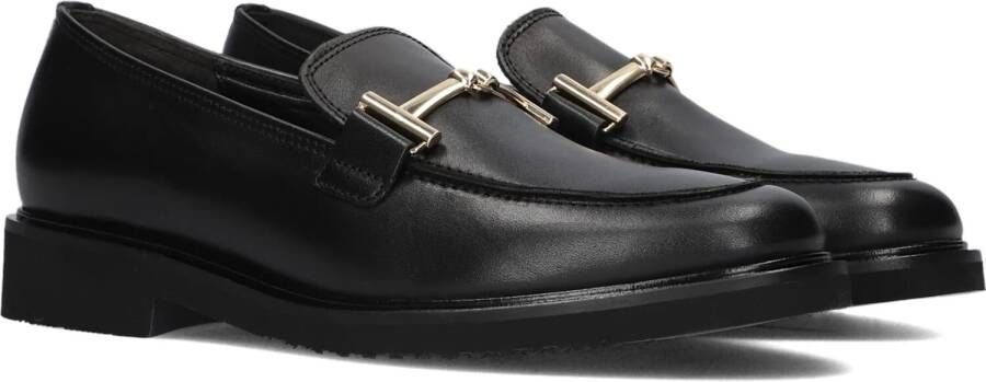 Gabor Zwarte Loafers met Gouden Horsebit Detail Black Dames