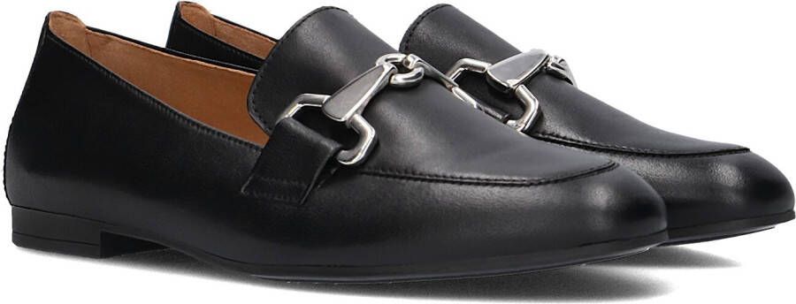 Gabor Zwarte Loafers met Zilveren Horsebit Detail Black Dames