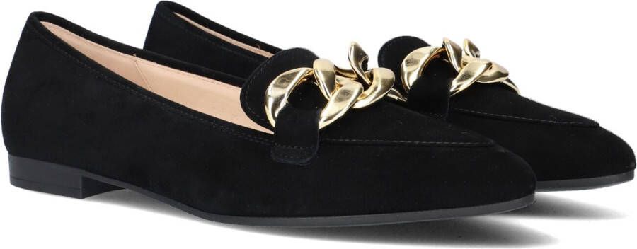 Gabor Stijlvolle loafers met verharde hiel voor smalle voeten Black Dames