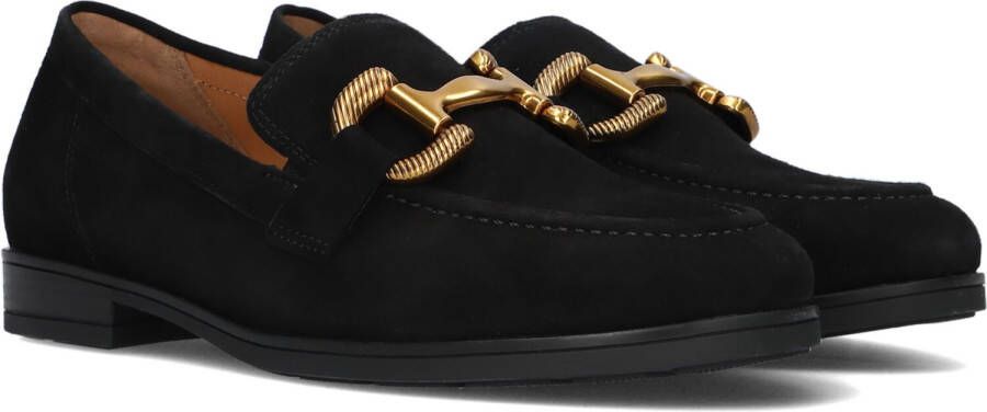 Gabor Zwarte Loafers met Gouden Horsebit Black Dames