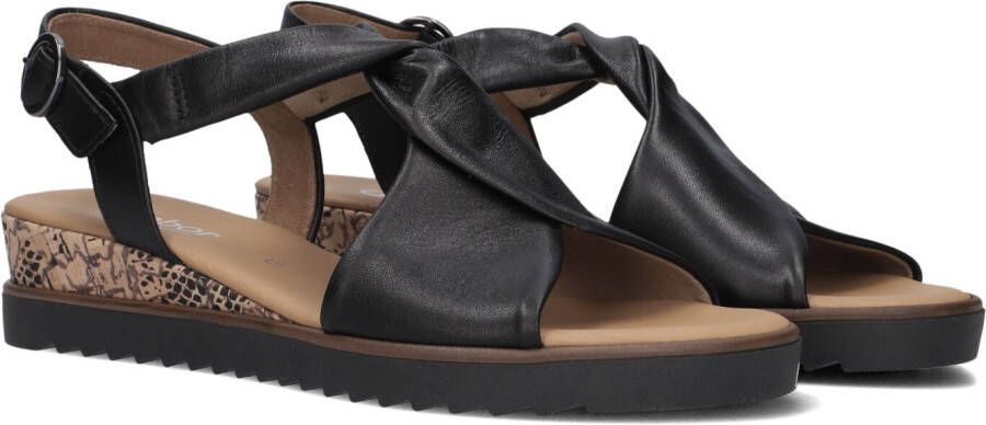 GABOR Sandalen Dames 751 Maat: 42 Materiaal: Leer Kleur: Zwart