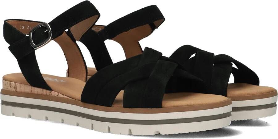 Gabor 083.3 Sandalen Met Sleehak Dames Zwart