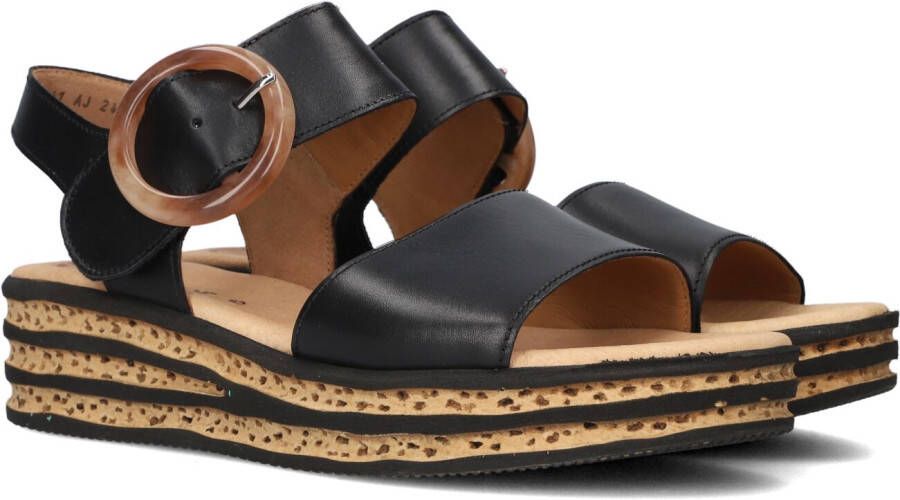 Gabor Sleehaksandaaltjes zomerschoen bandjessandaal klittenbandsluiting onder de decoratieve gesp