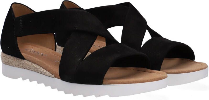 Gabor Zwarte Comfort Sandaal 711.1 Black Dames