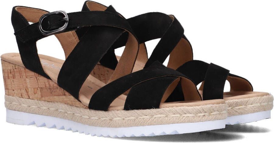 Gabor 832 Sandalen Met Sleehak Dames Zwart