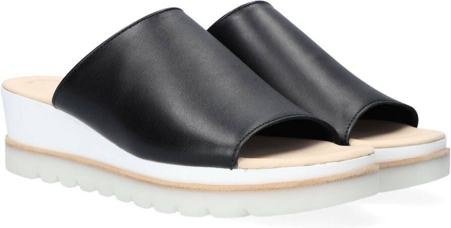 Gabor Zwarte Slipper met Gelaagde Zool Black Dames