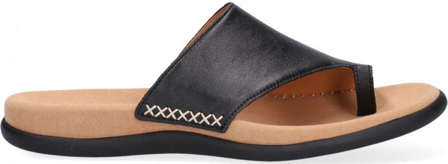 Gabor Teenslippers sleehak zomerschoen dianette met contrastkleurig borduursel