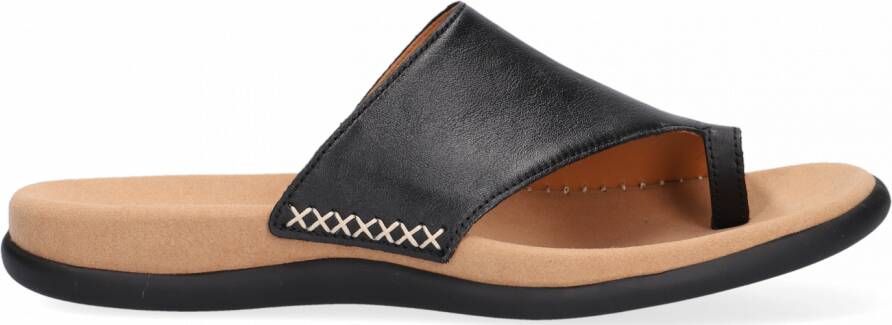 Gabor Teenslippers sleehak zomerschoen dianette met contrastkleurig borduursel