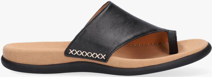 Gabor Teenslippers sleehak zomerschoen dianette met contrastkleurig borduursel