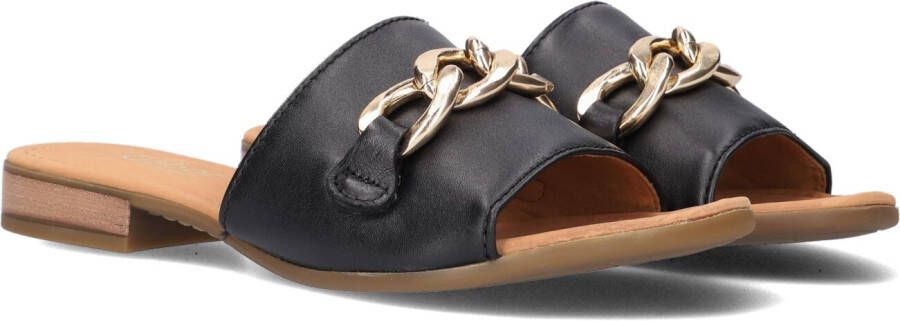 Gabor Metalen Ketting Dames Slippers Zwart Black Dames