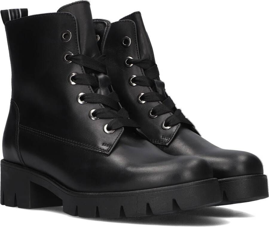 GABOR Veterboots Dames 711.3 Maat: 42 Materiaal: Leer Kleur: Zwart
