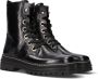 Gabor Vrouwen Leren Veterboots Laarzen Damesschoenen 71.721 Zwart - Thumbnail 1