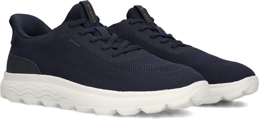 Geox Blauwe Casual Textiel Sneakers met 3cm Rubberen Zool