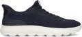 Geox Blauwe Casual Textiel Sneakers met 3cm Rubberen Zool - Blauw