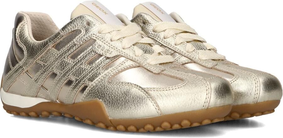 GEOX D Snake Original Sneakers Dames Leren Sneaker Goudkleurig