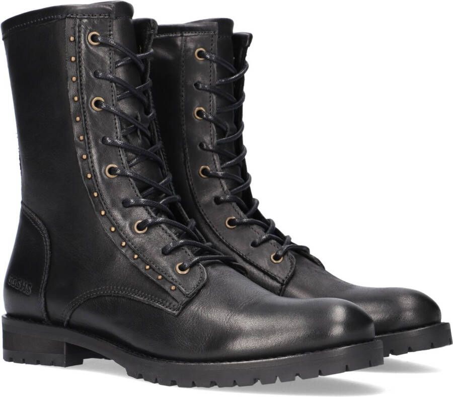 Giga G3801 Veterboots Laarzen Met Veters Meisjes Zwart