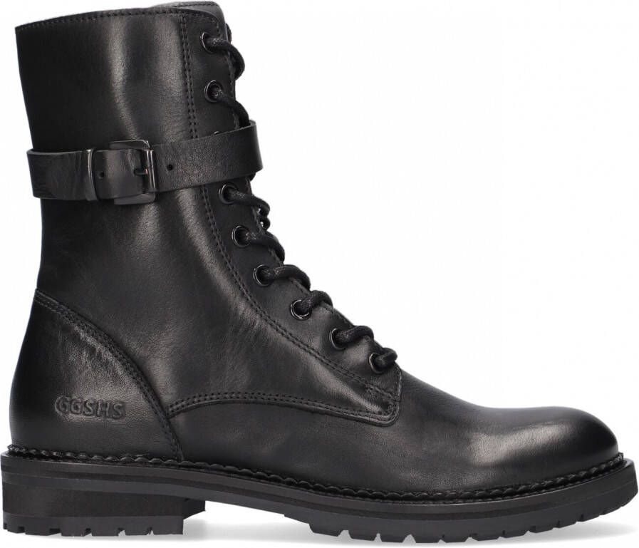 Giga G3805 Veterboots Laarzen Met Veters Meisjes Zwart - Schoenen.nl