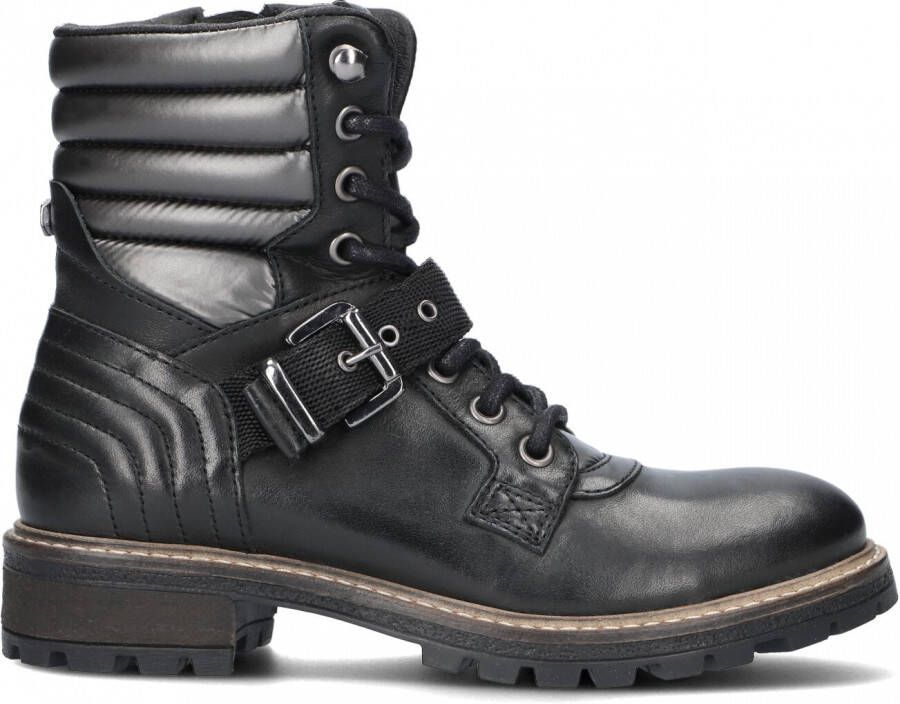 Giga G4035 Veterboots Laarzen Met Veters Meisjes Kids Zwart