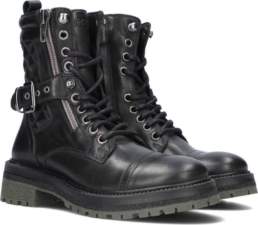 Giga G4040 Veterboots Laarzen Met Veters Meisjes Zwart