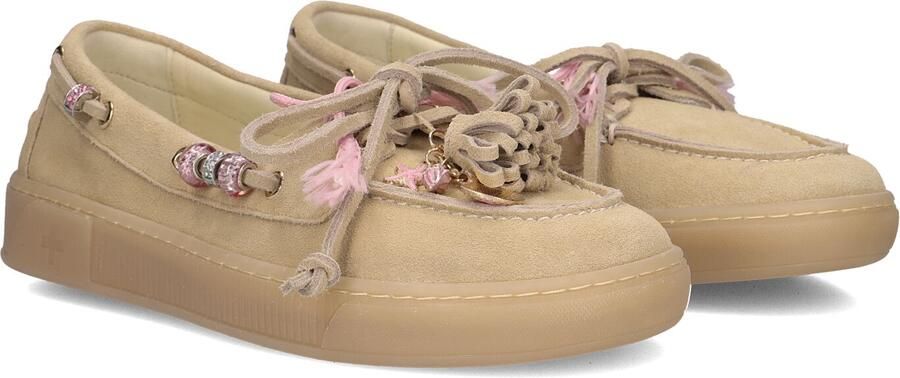 GIO+ Moka Mocassins Suède Instapper Dames Beige
