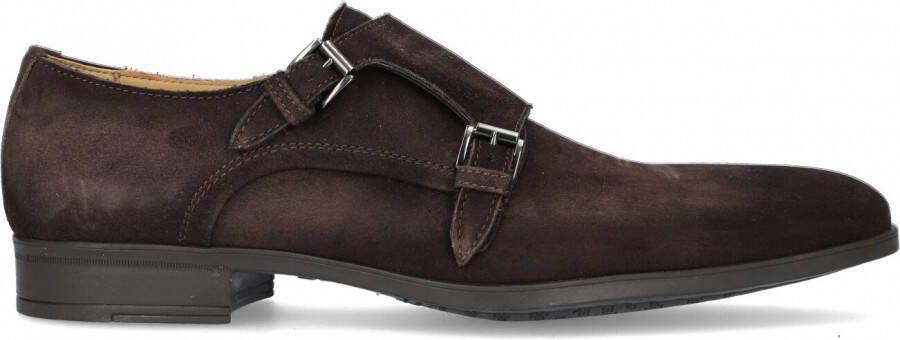Giorgio Amalfi Schoen Monk Strap Bruin Suede Schoen cm Suede Heren Gespschoenen Double monk strap - Foto 2