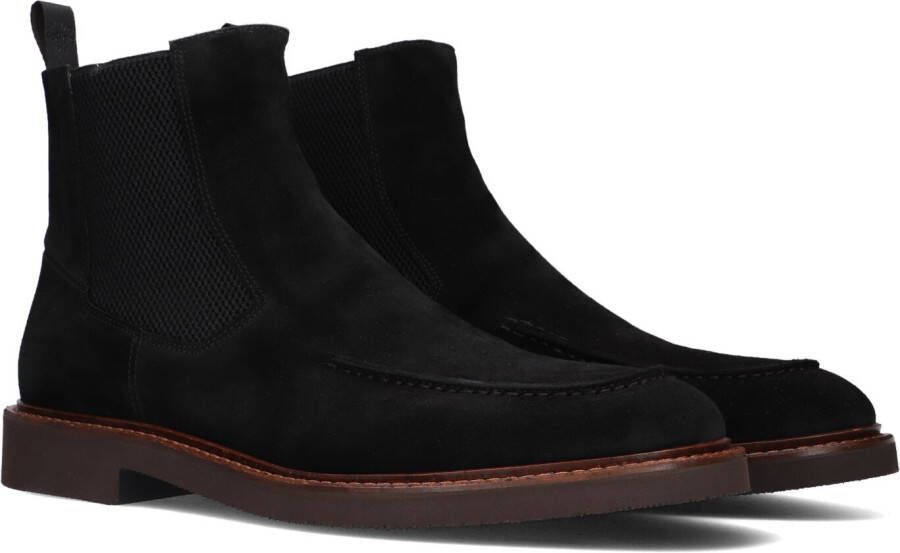 Giorgio Zwarte Chelsea boots met elastische panelen Black Heren