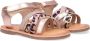 Gioseppo leren sandalen met glitters roségoud - Thumbnail 1