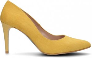 Giulia Dames Pumps in Imitatie suede (Geel)