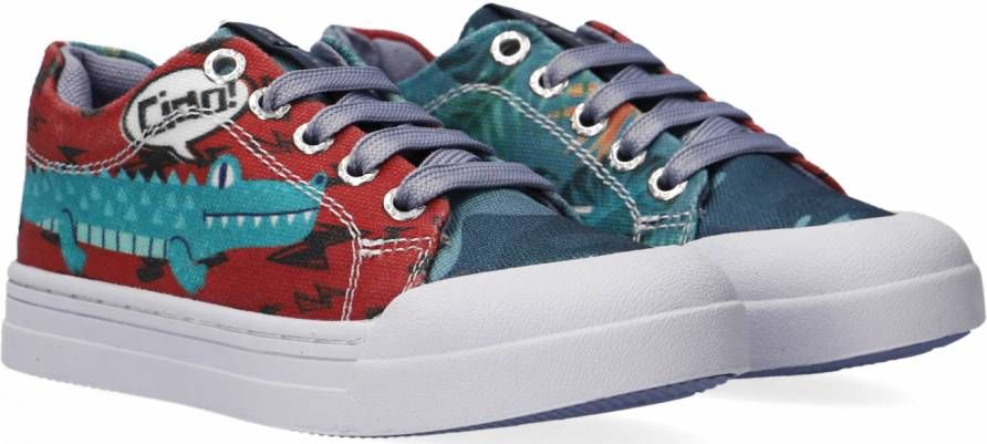 Go Banana's Go Banana&apos s Sneakers GB_ALLIGATOR L Blauw Rood