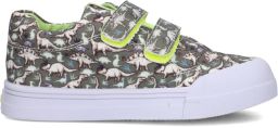 Go Banana's Go Banana S Sneaker Klittenband Green Dino Sneakers Kinderen Jongens Dark Green Canvas