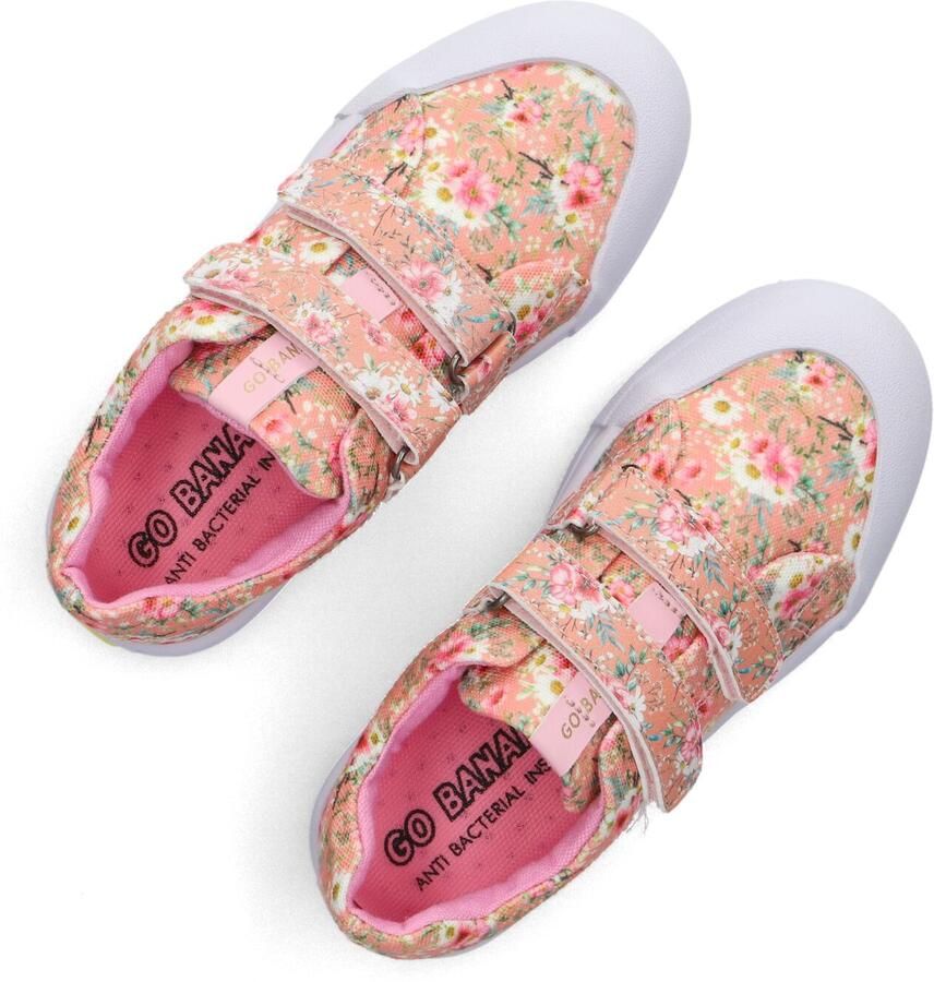 Go Banana's Go Banana S Sneaker Klittenband Peach Flowers Sneakers Kinderen Meisjes PEACH FLOWER Canvas - Foto 4