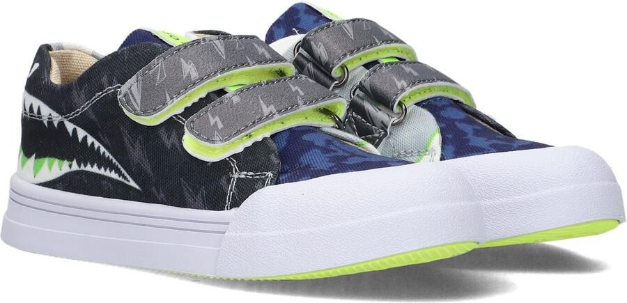 Go Banana's Sneaker Klittenband Shark Sneakers Kinderen Jongens Green Blue Canvas