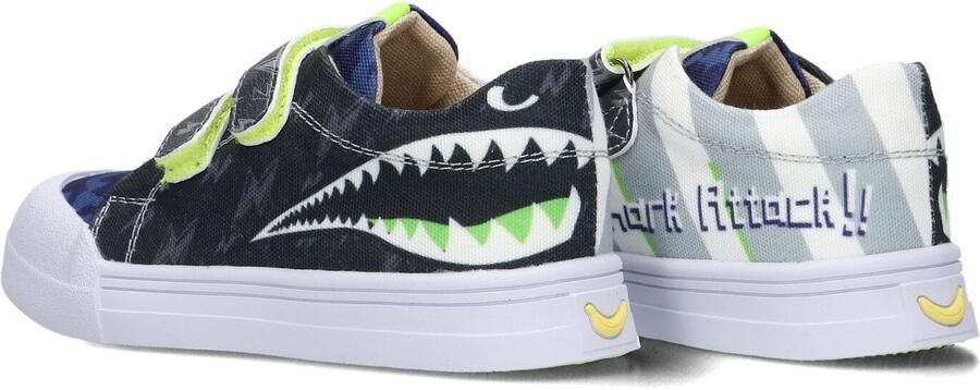 Go Banana's Sneaker Klittenband Shark Sneakers Kinderen Jongens Green Blue Canvas - Foto 5