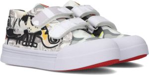 Go Bananas Go Banana's Chameleon white klittenband sneaker zwart combi