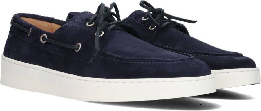 Goosecraft Stijlvolle Blauwe Suède Veterschoenen Blue Heren