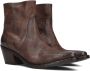 Goosecraft Chaya 1-a Enkellaarsjes Enkelboots met rits Dames Bruin - Thumbnail 1