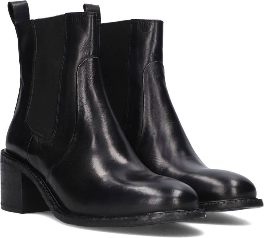 Goosecraft Zwarte Leren Enkellaarsjes Celine 1-A Black Dames