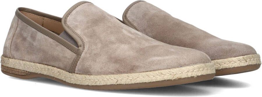 Greve Beige Suède Loafers Riviera Stijl Beige Heren