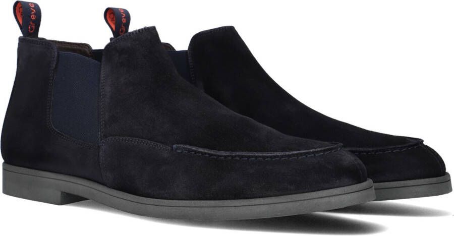 GREVE Chelsea Boots Heren Tufo 1737 Maat: 40 5 Materiaal: Suède Kleur: Blauw