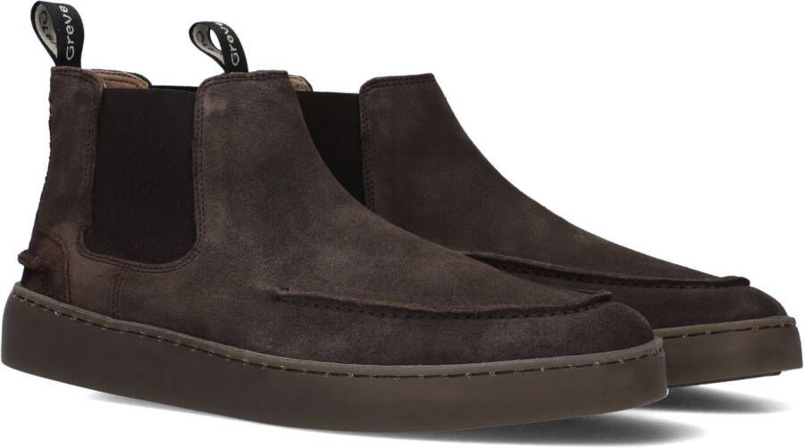 GREVE Chelsea Boots Heren Wave 2701 Maat: 45 Materiaal: Suède Kleur: Bruin