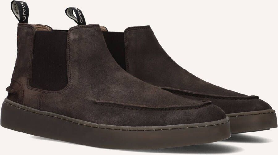 GREVE Chelsea Boots Heren Wave 2701 Maat: 46 Materiaal: Suède Kleur: Bruin