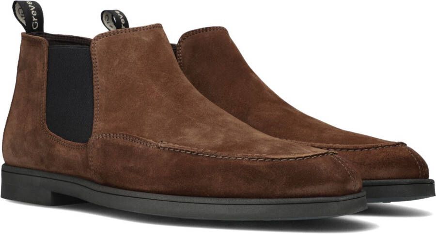 GREVE Chelsea Boots Heren Tufo 1737 Maat: 40 5 Materiaal: Suède Kleur: Bruin