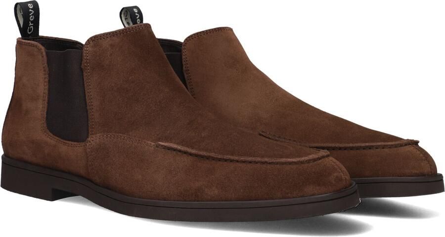 GREVE Chelsea Boots Heren Tufo Suède Bruin